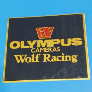 1979 Wolf Racing F-1 WR7 Olympus Cameras Original Decal 5x4.5 In